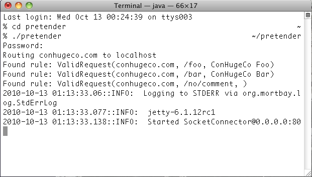 Using Terminal.app to run Pretender